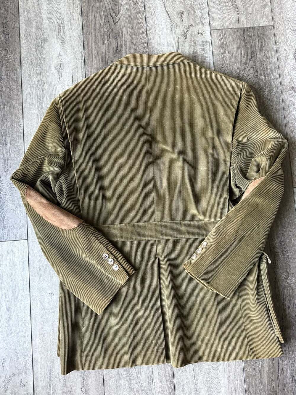 Orvis Vintage Olive Green Corduroy Sport Coat Blazer with Suede Elbow Patches - Picture 9 of 9